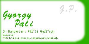 gyorgy pali business card